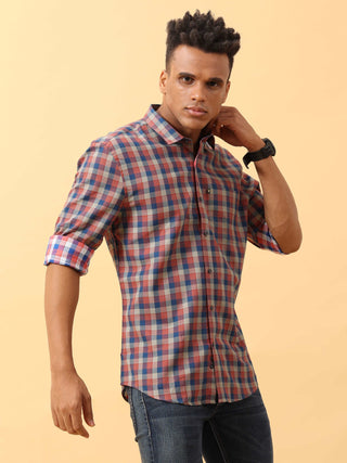 Brown Matte Checks Casual Full sleeve shirt | Men's Shirt shop online at Estilocus. Buy Brown Matte Checks Casual Full Sleeve shirts in different sizes online. Shop For Men with a wide range of latest collections Only at Estilocus. *Free Shipping * COD *