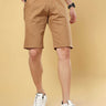 Beige Print Shorts