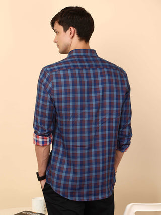 Blue Mate Casual Full Sleeve Check Shirt shop online at Estilocus. • Full-sleeve check shirt• Cut and sew placket• Regular collar• Double button square cuff.• Single pocket with logo embroidery• Curved hemline• Finest quality sewing• Machine wash care• Su