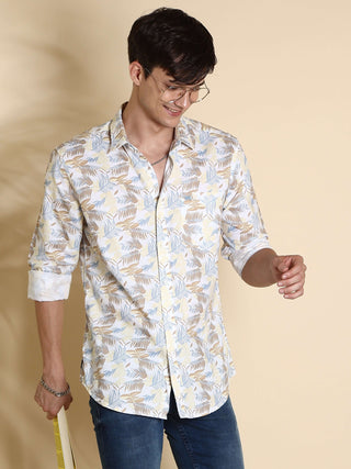 White /Lime Floral Printed Full Sleeve Shirt shop online at Estilocus. • Full-sleeve printed shirt• Cut and sew placket• Regular collar• Double button square cuff.• Single pocket with logo embroidery• Curved hemline• Finest quality sewing• Machine wash ca