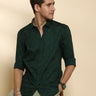 Dobby Dream Green Semi Casual Shirt_ Shirt_ estilocus