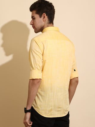 Mango Yellow Semi Casual Shirt shop online at Estilocus. • Full-sleeve solid shirt• Cut and sew placket• Regular collar• Double button square cuff.• Single pocket with logo embroidery• Curved hemline• Finest quality sewing• Machine wash care• Suitable to