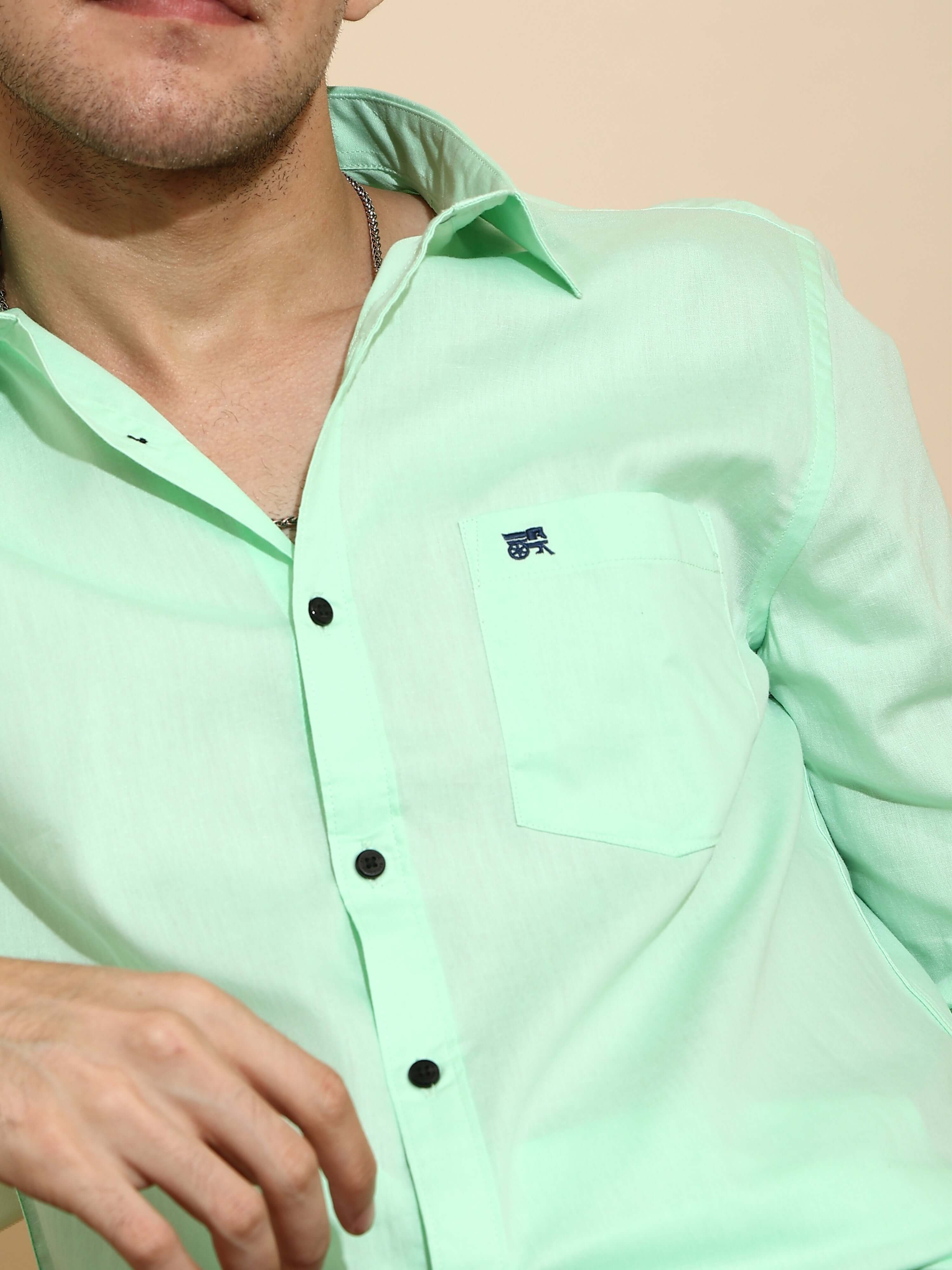 Light Green Casual shirt