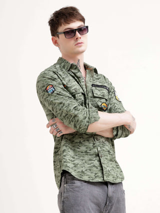 Camo Street Overshirt - Men's Casual Wear shop online at Estilocus. Explore the Camo street overshirt for a modern twist to casual wear. Featuring a unique design, comfortable fit, and double front pockets.