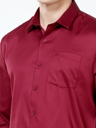 Merlot Maroon Satin Solid Classic