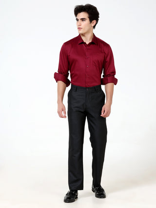 Merlot Maroon Satin Solid Classic