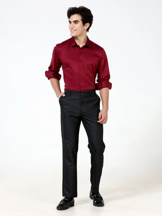 Merlot Maroon Satin Solid Classic