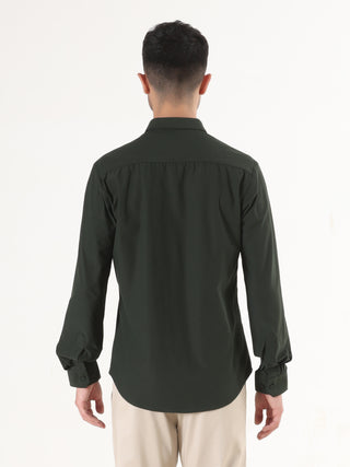 Dark Green Full Sleeve Shirt - Men's Semi Casual