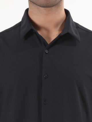 Navy Full Sleeve Shirt - Men's Semi Casual