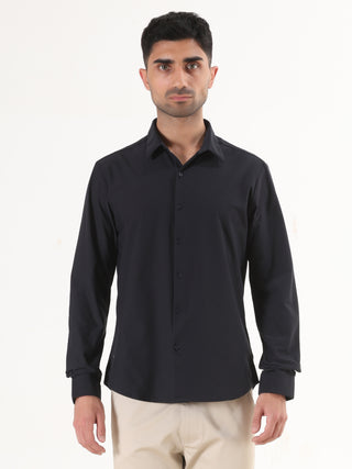 Navy Full Sleeve Shirt - Men's Semi Casual