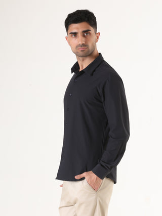 Navy Full Sleeve Shirt - Men's Semi Casual