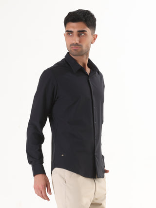 Navy Full Sleeve Shirt - Men's Semi Casual