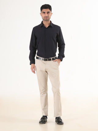 Navy Full Sleeve Shirt - Men's Semi Casual