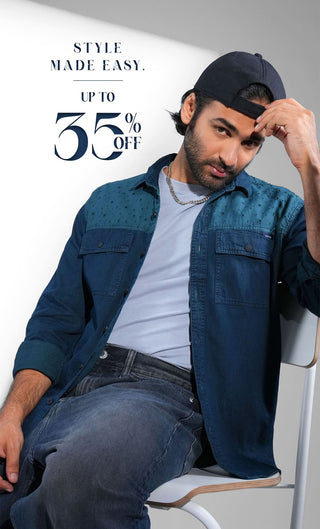 "Style Made Easy" sale banner highlighting discounts of up to 35% off.