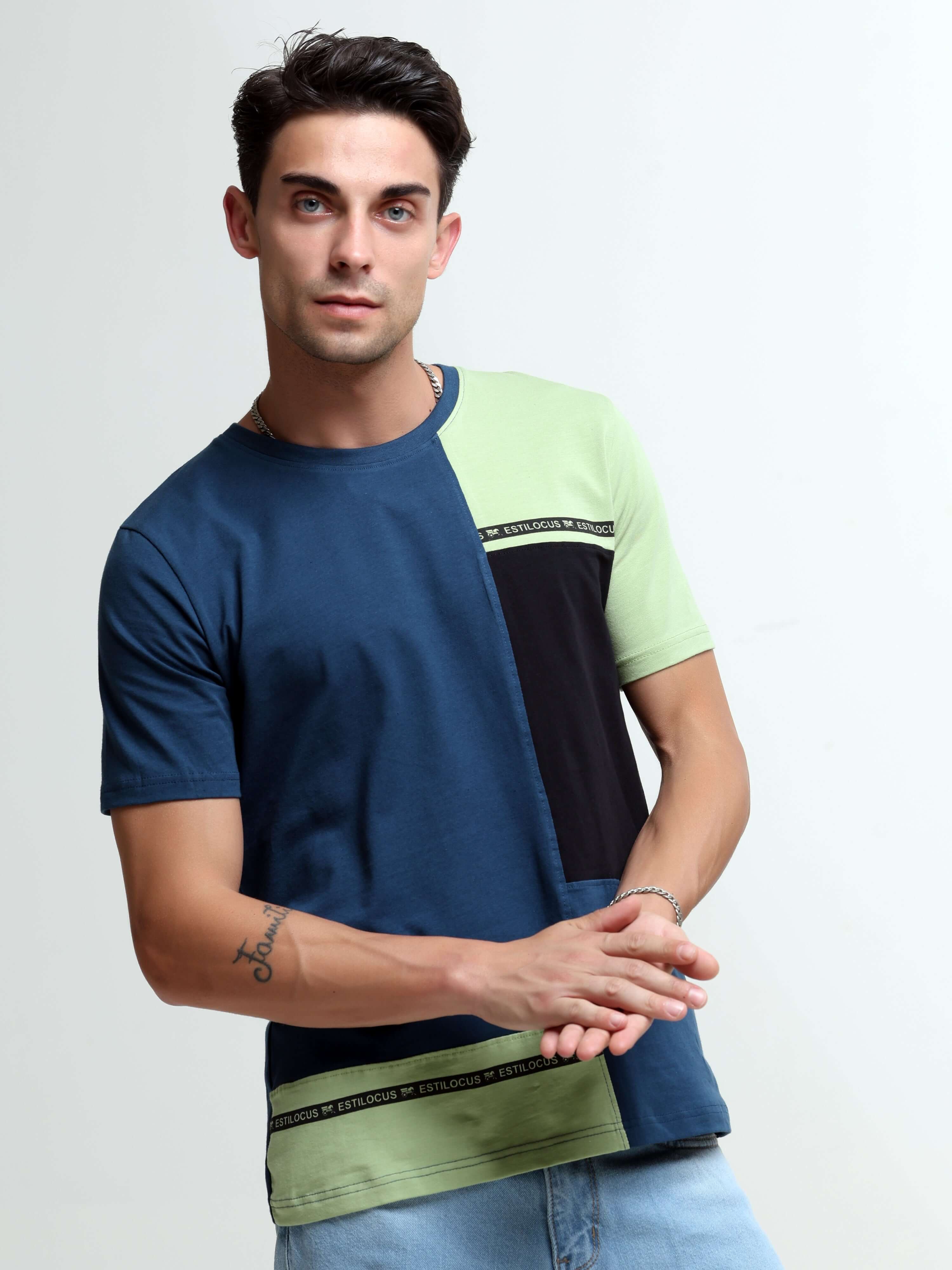 Thrive cardamom green light weight tshirt shop online at Estilocus. This relax-fit Cut and Sew T-shirt is comfortable and the perfect essential all year round. Pair it with white jeans and sneakers and layer it up with a denim jacket for a casual and put-