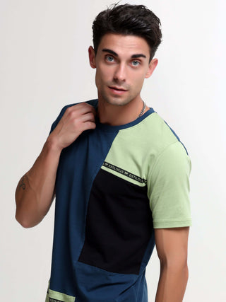 Thrive cardamom green light weight tshirt shop online at Estilocus. This relax-fit Cut and Sew T-shirt is comfortable and the perfect essential all year round. Pair it with white jeans and sneakers and layer it up with a denim jacket for a casual and put-