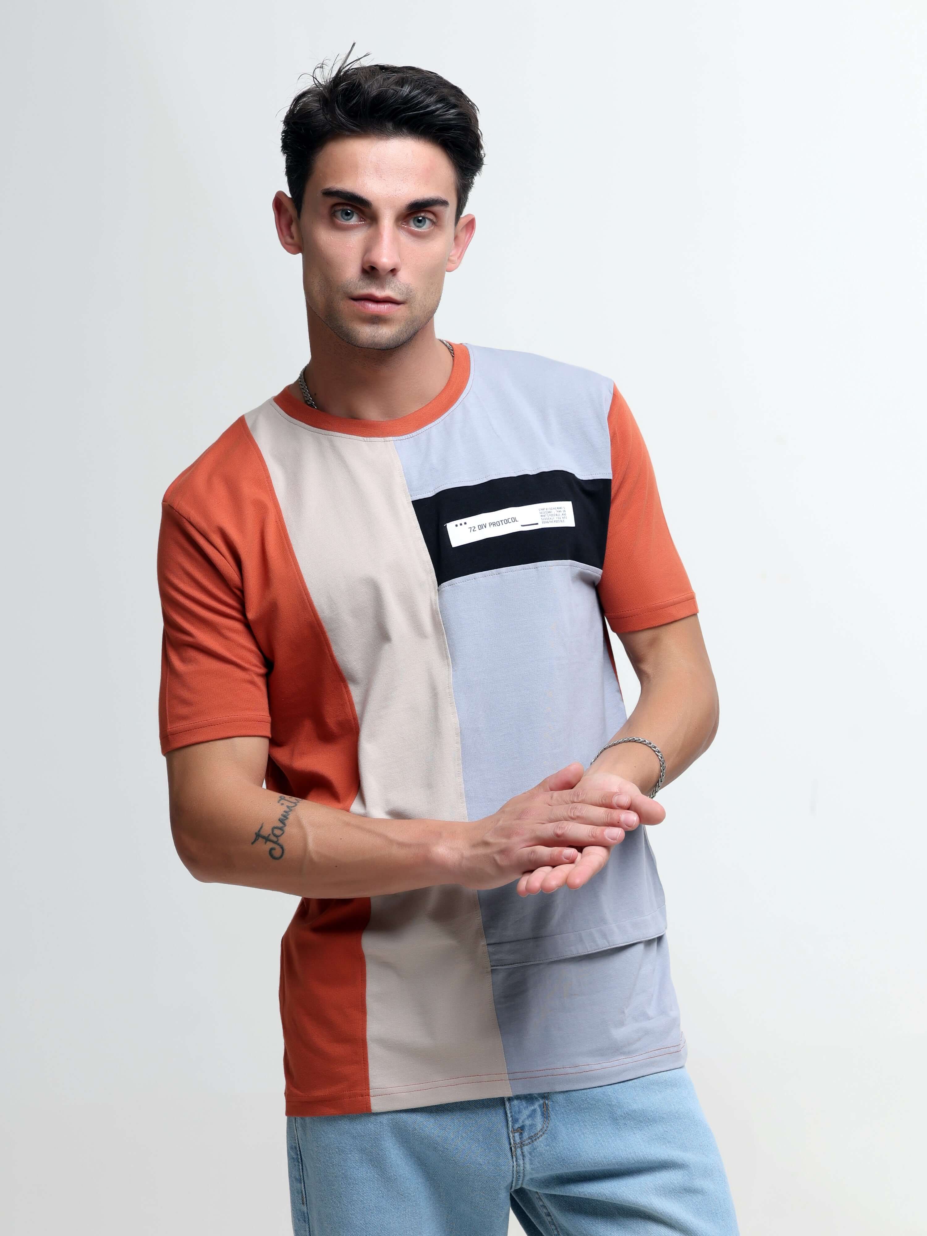 Ignite tangy orange light weight tshirt shop online at Estilocus. This relax-fit Cut and Sew T-shirt is comfortable and the perfect essential all year round. Pair it with white jeans and sneakers and layer it up with a denim jacket for a casual and put-to