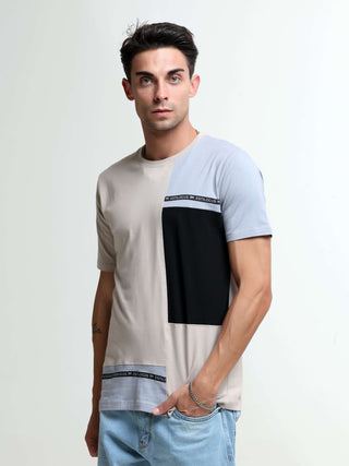 Thrive sand beige light weight tshirt shop online at Estilocus. This relax-fit Cut and Sew T-shirt is comfortable and the perfect essential all year round. Pair it with white jeans and sneakers and layer it up with a denim jacket for a casual and put-toge