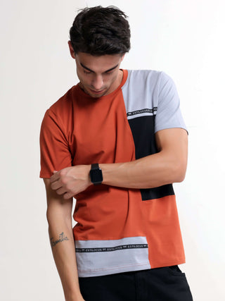 Thrive tangy orange light weight tshirt shop online at Estilocus. This relax-fit Cut and Sew T-shirt is comfortable and the perfect essential all year round. Pair it with white jeans and sneakers and layer it up with a denim jacket for a casual and put-to