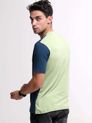 Vigor cardamom green light weight tshirt shop online at Estilocus. This relax-fit Cut and Sew T-shirt is comfortable and the perfect essential all year round. Pair it with white jeans and sneakers and layer it up with a denim jacket for a casual and put-t