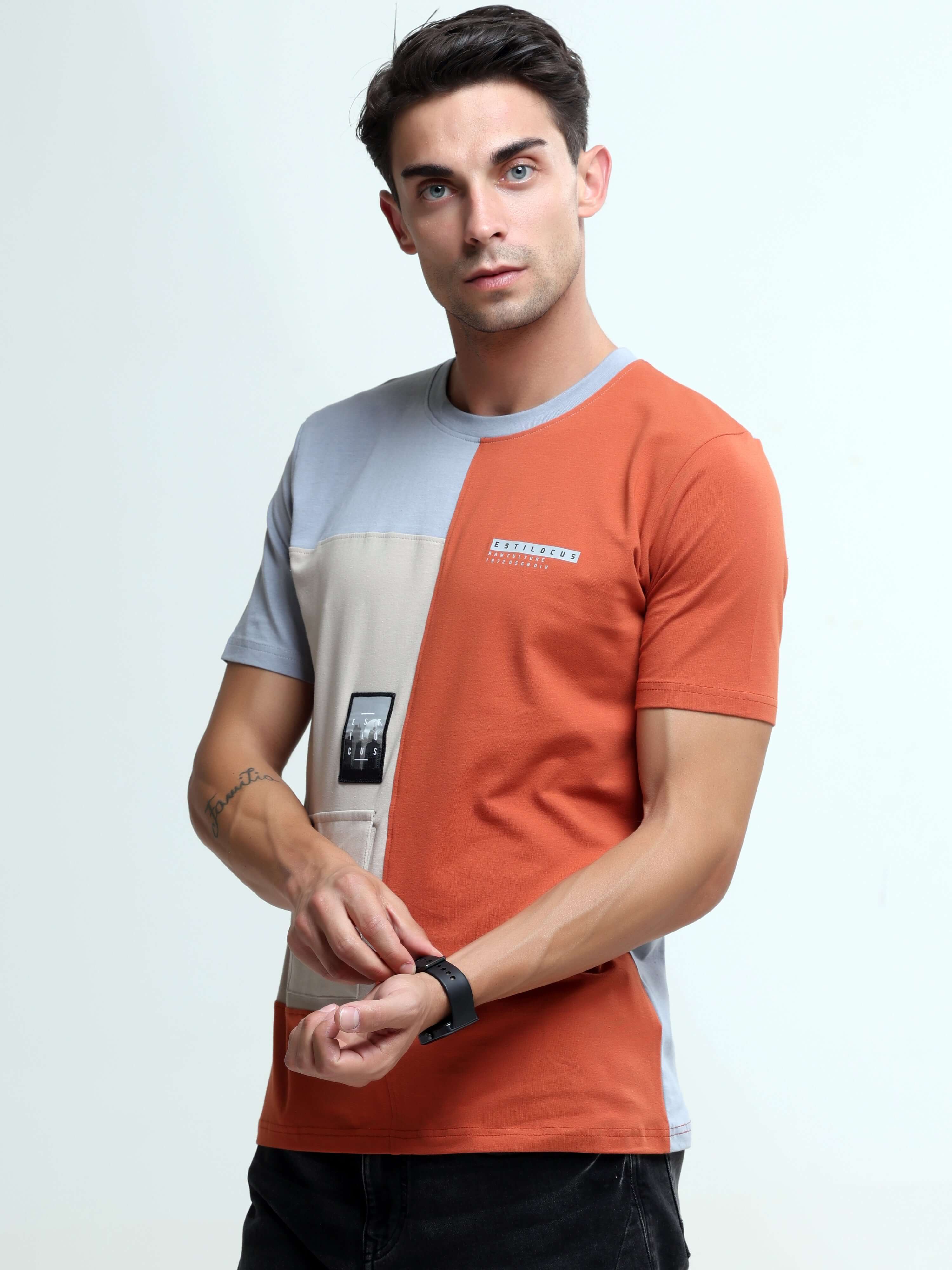 Vigor tangy orange light weight tshirt shop online at Estilocus. This relax-fit Cut and Sew T-shirt is comfortable and the perfect essential all year round. Pair it with white jeans and sneakers and layer it up with a denim jacket for a casual and put-tog