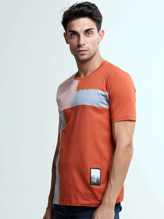 Blitz tangy orange light weight tshirt shop online at Estilocus. This relax-fit Cut and Sew T-shirt is comfortable and the perfect essential all year round. Pair it with white jeans and sneakers and layer it up with a denim jacket for a casual and put-tog