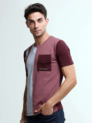 Surge burnt prune light weight tshirt shop online at Estilocus. This relax-fit Cut and Sew T-shirt is comfortable and the perfect essential all year round. Pair it with white jeans and sneakers and layer it up with a denim jacket for a casual and put-toge