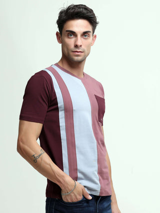 Surge burnt prune light weight tshirt shop online at Estilocus. This relax-fit Cut and Sew T-shirt is comfortable and the perfect essential all year round. Pair it with white jeans and sneakers and layer it up with a denim jacket for a casual and put-toge