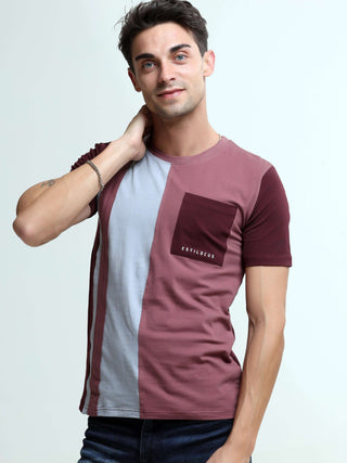 Surge burnt prune light weight tshirt shop online at Estilocus. This relax-fit Cut and Sew T-shirt is comfortable and the perfect essential all year round. Pair it with white jeans and sneakers and layer it up with a denim jacket for a casual and put-toge