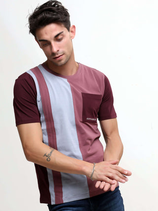 Surge burnt prune light weight tshirt shop online at Estilocus. This relax-fit Cut and Sew T-shirt is comfortable and the perfect essential all year round. Pair it with white jeans and sneakers and layer it up with a denim jacket for a casual and put-toge