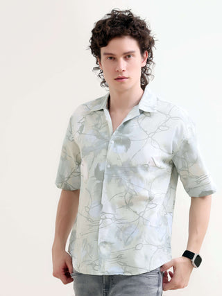 Mirajo Dusky Green Oversized Shirt - Men's Summer Wear shop online at Estilocus. Stay cool in our Mirajo dusky green shirt with a casual oversized fit, perfect for summer style. Shop new men's arrivals now!