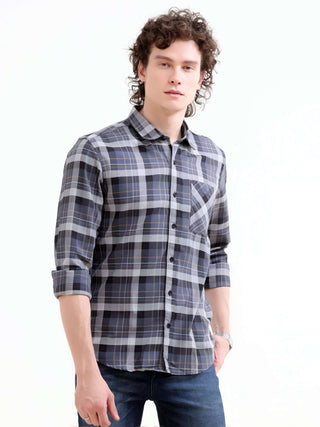 Melfi Teal Check Shirt | Men's Summer Style shop online at Estilocus. Shop the Melfi Teal Dupplin Check Shirt for men. A seamless blend of comfort & modern summer fashion. Perfect fit for a sharp look. Order now!