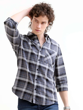 Melfi Teal Check Shirt | Men's Summer Style shop online at Estilocus. Shop the Melfi Teal Dupplin Check Shirt for men. A seamless blend of comfort & modern summer fashion. Perfect fit for a sharp look. Order now!