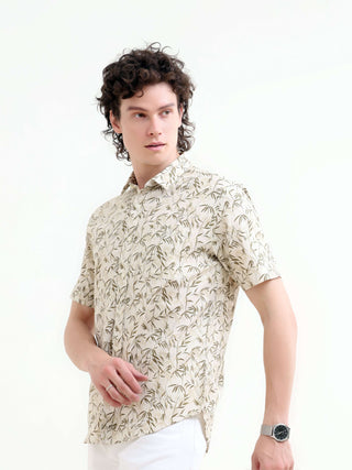 Men's Tropical Sage Printed Shirt - New Arrival shop online at Estilocus. Embrace summer with our Tropical Sage Shirt for men. Lightweight, airy & stylish—perfect for any casual outing. Shop the latest in summer fashion!