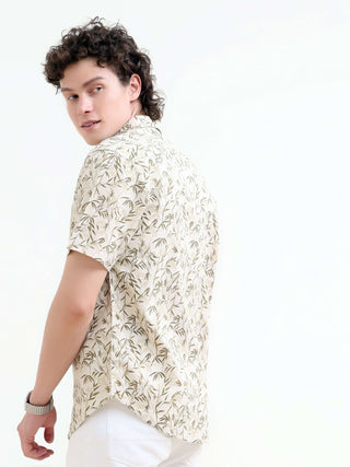 Men's Tropical Sage Printed Shirt - New Arrival shop online at Estilocus. Embrace summer with our Tropical Sage Shirt for men. Lightweight, airy & stylish—perfect for any casual outing. Shop the latest in summer fashion!