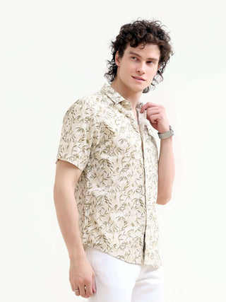 Men's Tropical Sage Printed Shirt - New Arrival shop online at Estilocus. Embrace summer with our Tropical Sage Shirt for men. Lightweight, airy & stylish—perfect for any casual outing. Shop the latest in summer fashion!