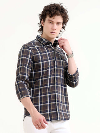 Men's Petrol Windowpane Check Shirt - New Arrival shop online at Estilocus. Elevate your summer with our new men's casual petrol windowpane check shirt. Perfect fit, sophisticated style. Shop now!