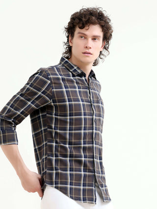 Men's Petrol Windowpane Check Shirt - New Arrival shop online at Estilocus. Elevate your summer with our new men's casual petrol windowpane check shirt. Perfect fit, sophisticated style. Shop now!