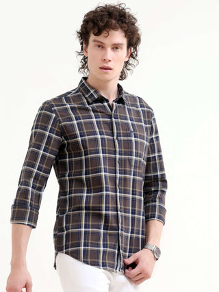 Men's Petrol Windowpane Check Shirt - New Arrival shop online at Estilocus. Elevate your summer with our new men's casual petrol windowpane check shirt. Perfect fit, sophisticated style. Shop now!