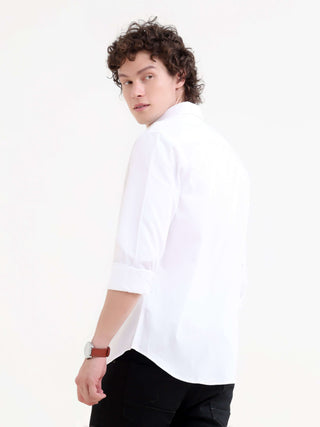 Layerr Dusky White Shirt - Men's Summer Essential shop online at Estilocus. Elevate summer style with Layerr's Dusky White Solid Shirt. Perfect fit, 100% cotton comfort. Shop the new arrival for your urban wardrobe.