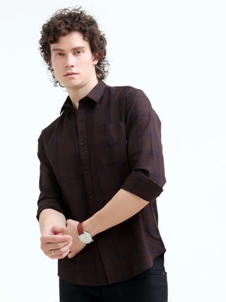 Frazey Brown Dupplin Check Shirt | Men's Summer Fashion shop online at Estilocus. Elevate your style with our new Frazey brown dupplin check shirt. Perfect for summer, this casual menswear is a modern must-have!