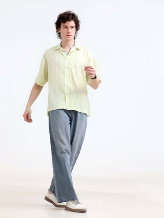 Men's Pastel Lemon Oversized Shirt - Summer Essential shop online at Estilocus. Embrace summer with our Tonal Pastel Lemon Shirt. Perfect for a relaxed look. Lightweight & oversized for ultimate comfort. Shop new arrivals!