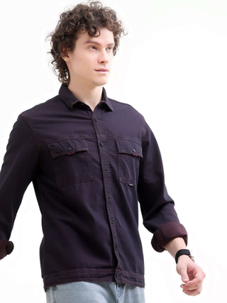 Rubans Indigo Denim Overshirt - Men's Casual Wear shop online at Estilocus. Shop the latest Rubans wine denim overshirt. A new color classic with a timeless Indigo dye for durability and style. Perfect for any casual look.