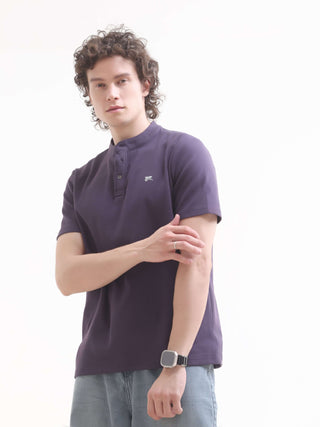 Men's Dusky Purple Henley T-Shirt - New Arrival shop online at Estilocus. Discover the pinnacle of summer style with our dusky purple Henley t-shirt. Perfect for any casual occasion, it offers comfort & a sleek design.