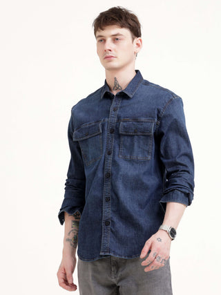 Dusky indigo blue denim shirt - Men's Casual Wear Shop Online at Estilocus. Rock the seasons with this dusky indigo blue denim shirt. Perfect tailoring for a sophisticated look, and breathable cotton to stay cool.