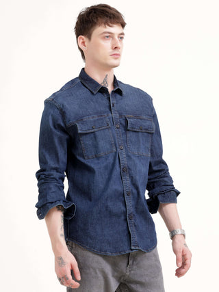 Dusky indigo blue denim shirt - Men's Casual Wear Shop Online at Estilocus. Rock the seasons with this dusky indigo blue denim shirt. Perfect tailoring for a sophisticated look, and breathable cotton to stay cool.