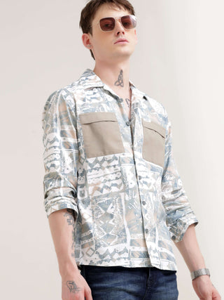 Duval blue abstract print shirt - Men's Casual Wear shop online at Estilocus. Turn heads in our Duval blue abstract print shirt. Breathable cotton & unique design blend style with comfort, ensuring you shine.