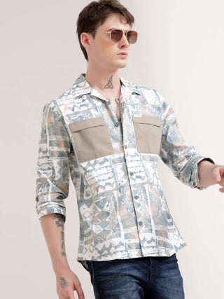 Duval blue abstract print shirt - Men's Casual Wear shop online at Estilocus. Turn heads in our Duval blue abstract print shirt. Breathable cotton & unique design blend style with comfort, ensuring you shine.