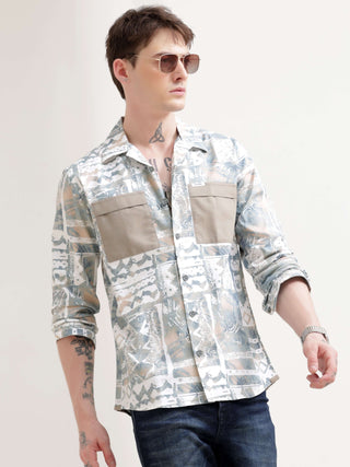 Duval blue abstract print shirt - Men's Casual Wear shop online at Estilocus. Turn heads in our Duval blue abstract print shirt. Breathable cotton & unique design blend style with comfort, ensuring you shine.