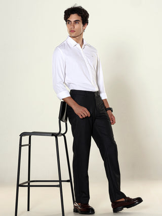 Lucent white seamless solid shirt